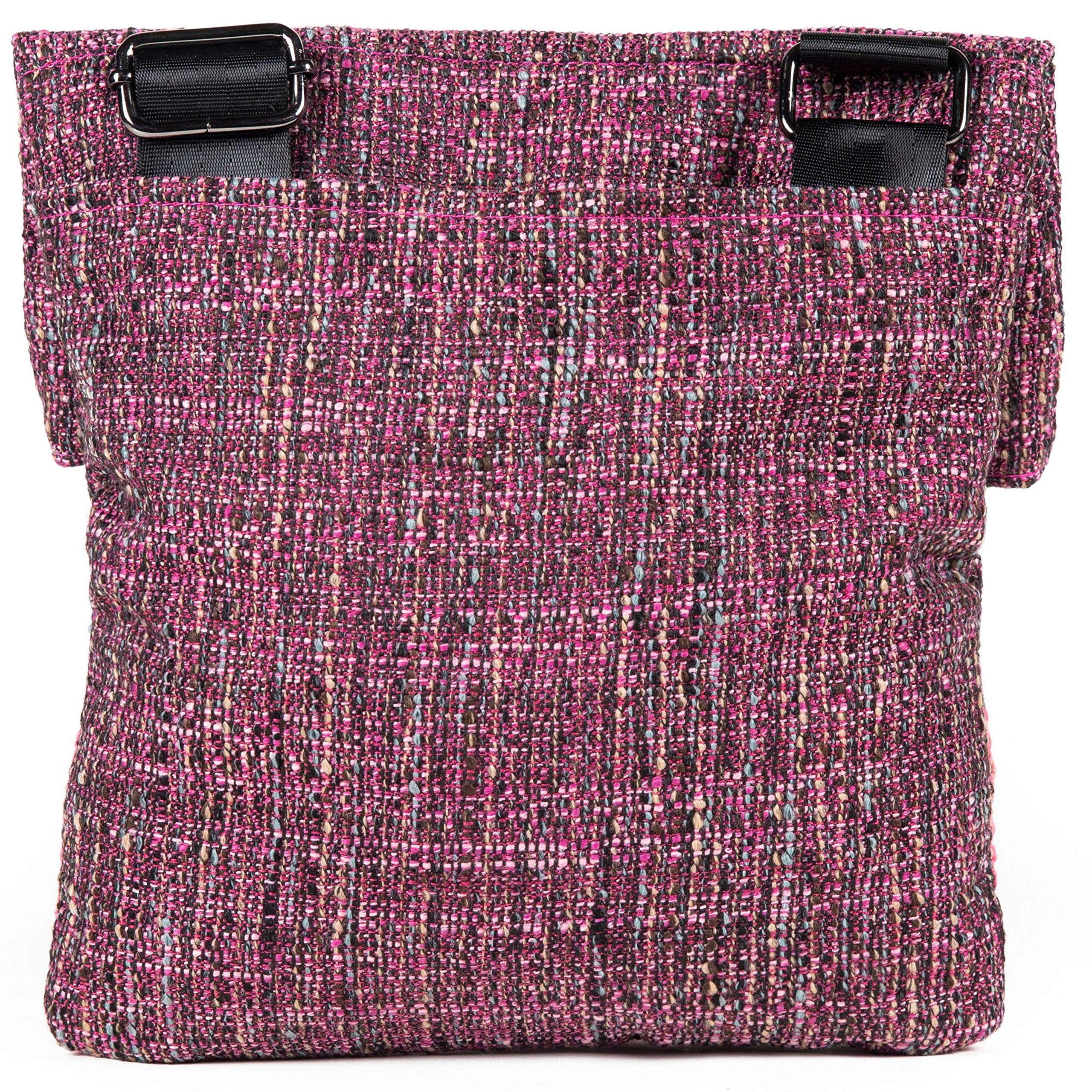 DIME BAGS Crossbody Bag, Fold-Over Satchel, Magnetic Closure, 7 Storage Compartments, Adjustable Strap, Interchangeable Patch - Image 3