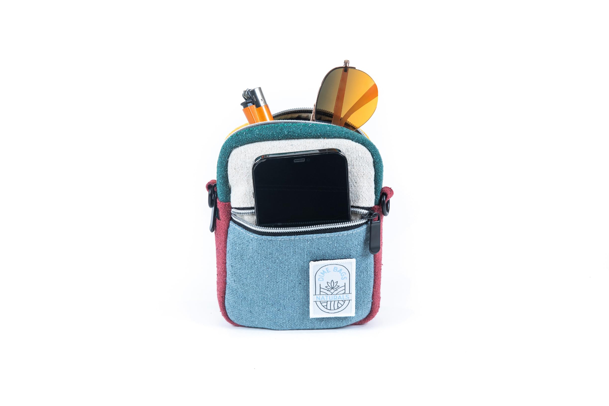 DIME BAGS Muse Crossbody Bag, 100% Nepali Hemp Sling, Zippered Compartments, Adjustable Strap, Durable for Travel & Daily Use - Image 3